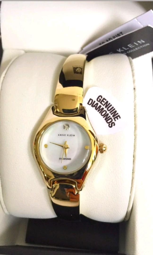 anne klein genuine diamond collection watch
