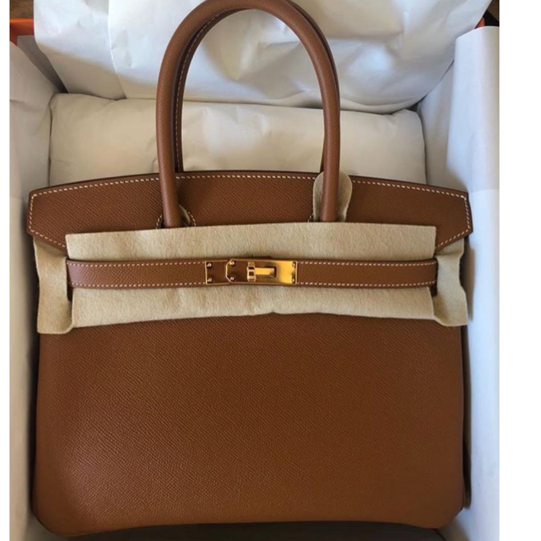 birkin 30 gold epsom