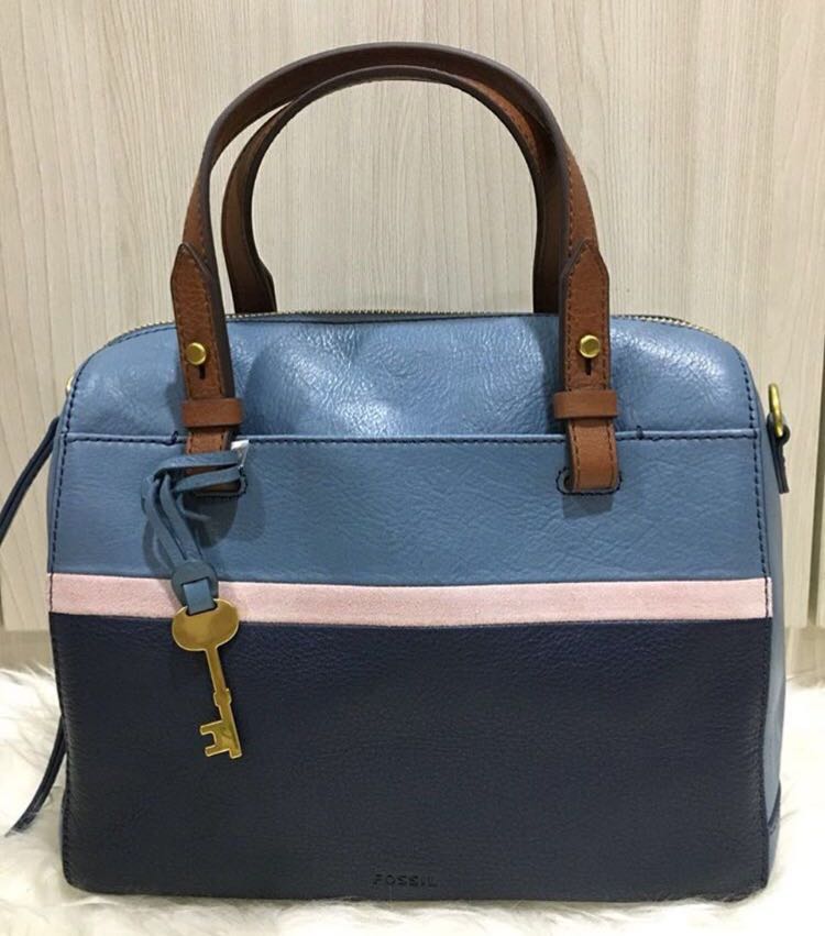 Fossil rachel satchel blue multi store