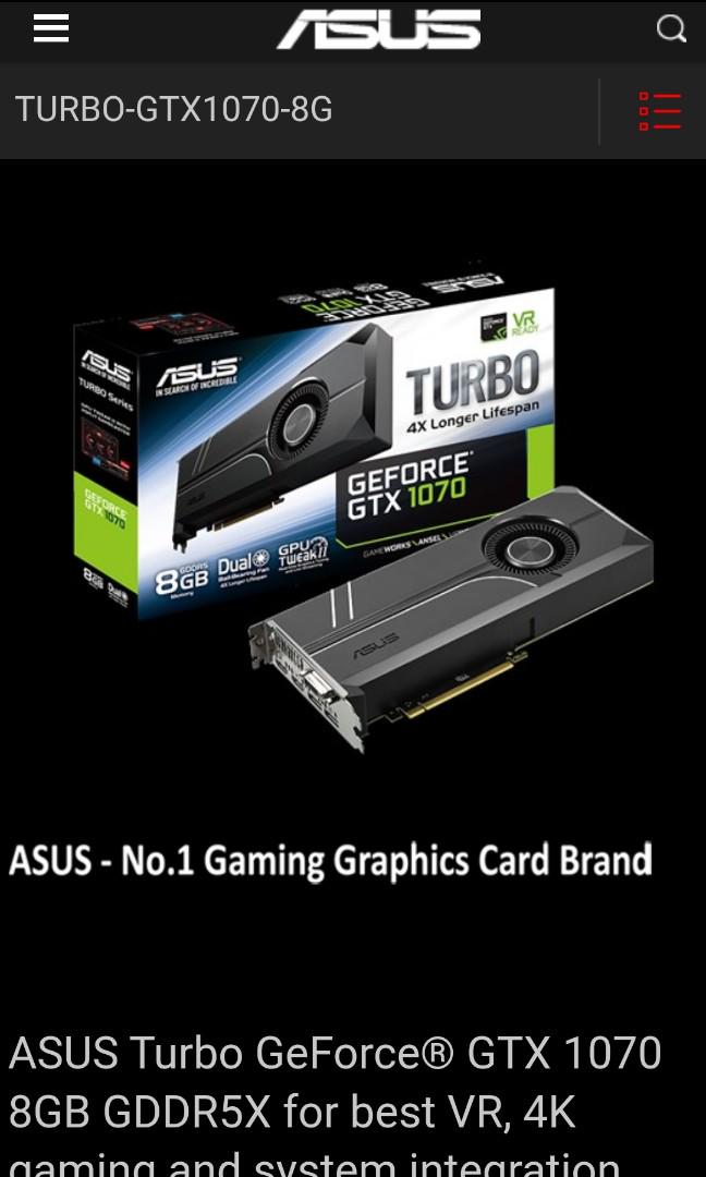 Bnib Asus Gtx Turbo Ti Gb Computers Tech Parts Accessories