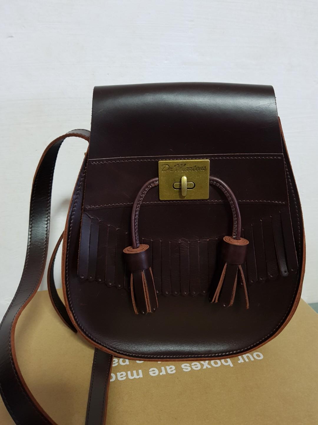 Brando Leather Tassel Saddle Bag (Dark 