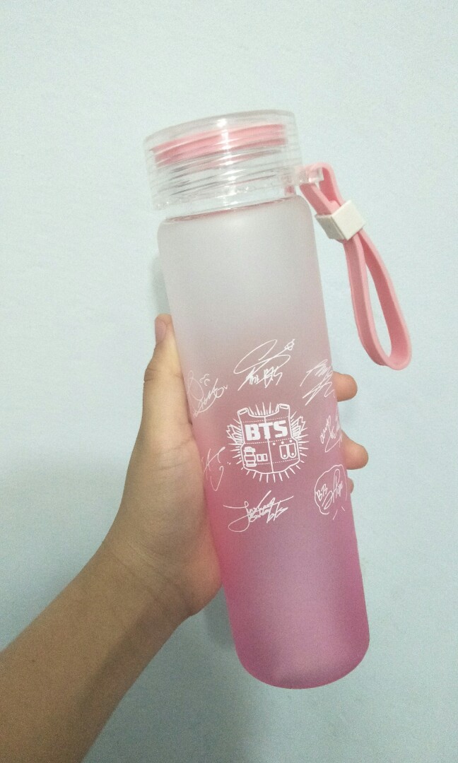 KPOP BTS Wing Gradient Water Bottle Frosted Bangtan Boy Drink Cup