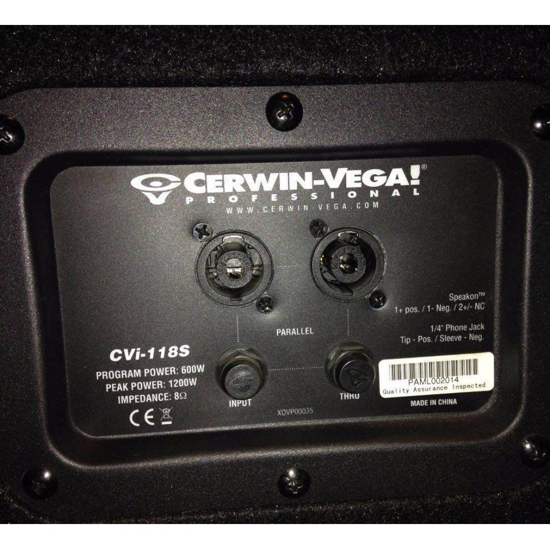 Cerwin vega 18 passive hot sale subwoofer