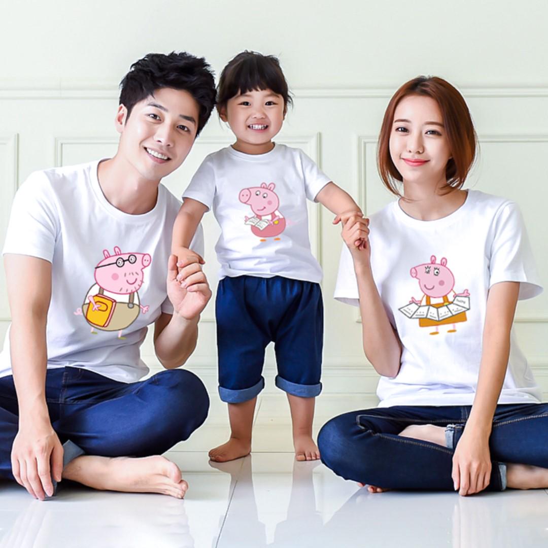 Couple Family Matching Wear Printed Tees T Shirts Baby Romper Clothes Set Women S Fashion Clothes Tops On Carousell