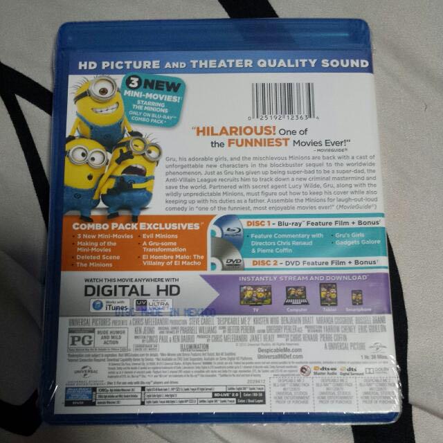 Despicable Me 2 Original Bluray Dvd Everything Else On Carousell