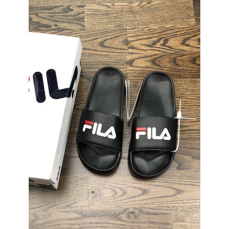 fila black slip ons