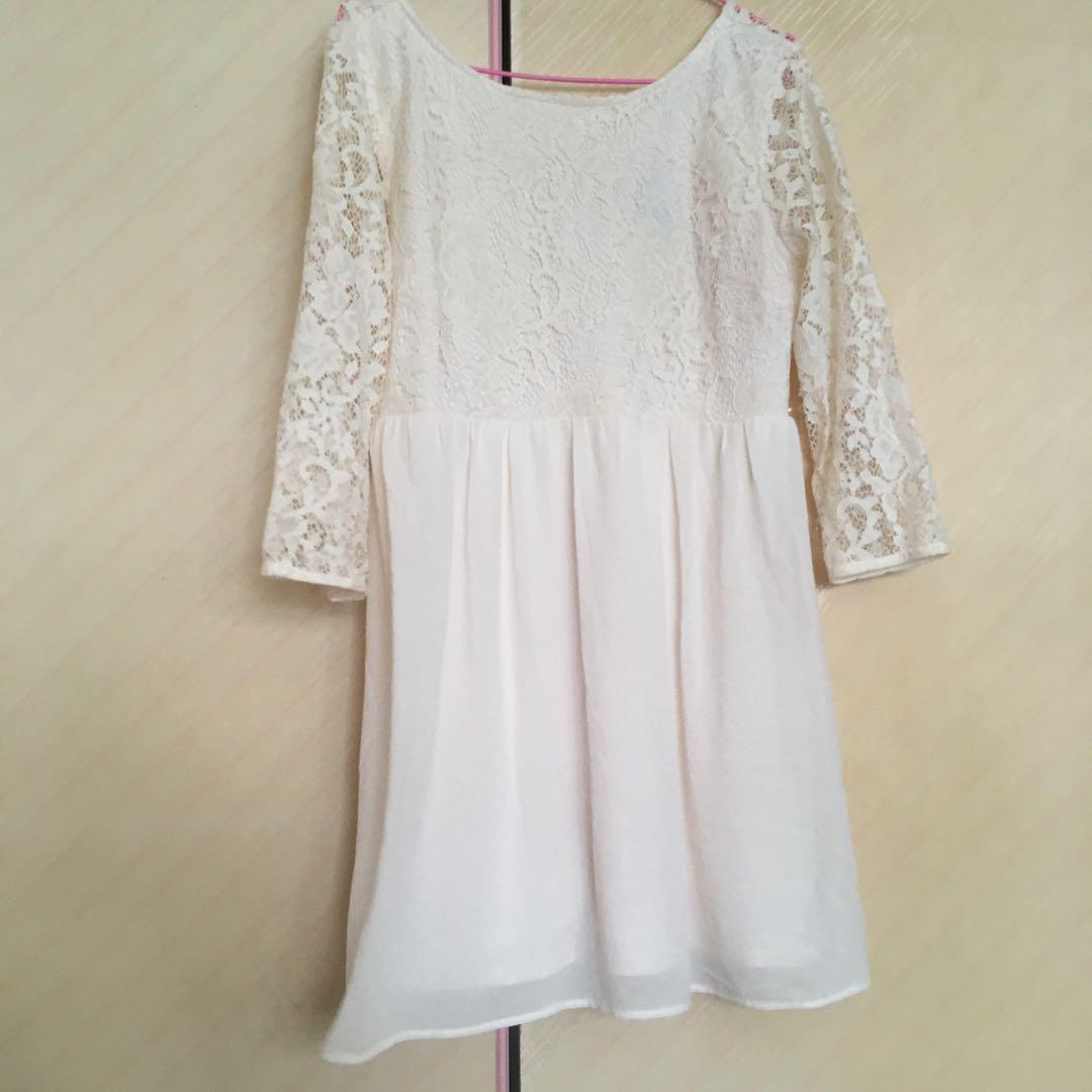 Forever 21 white lace dress clearance