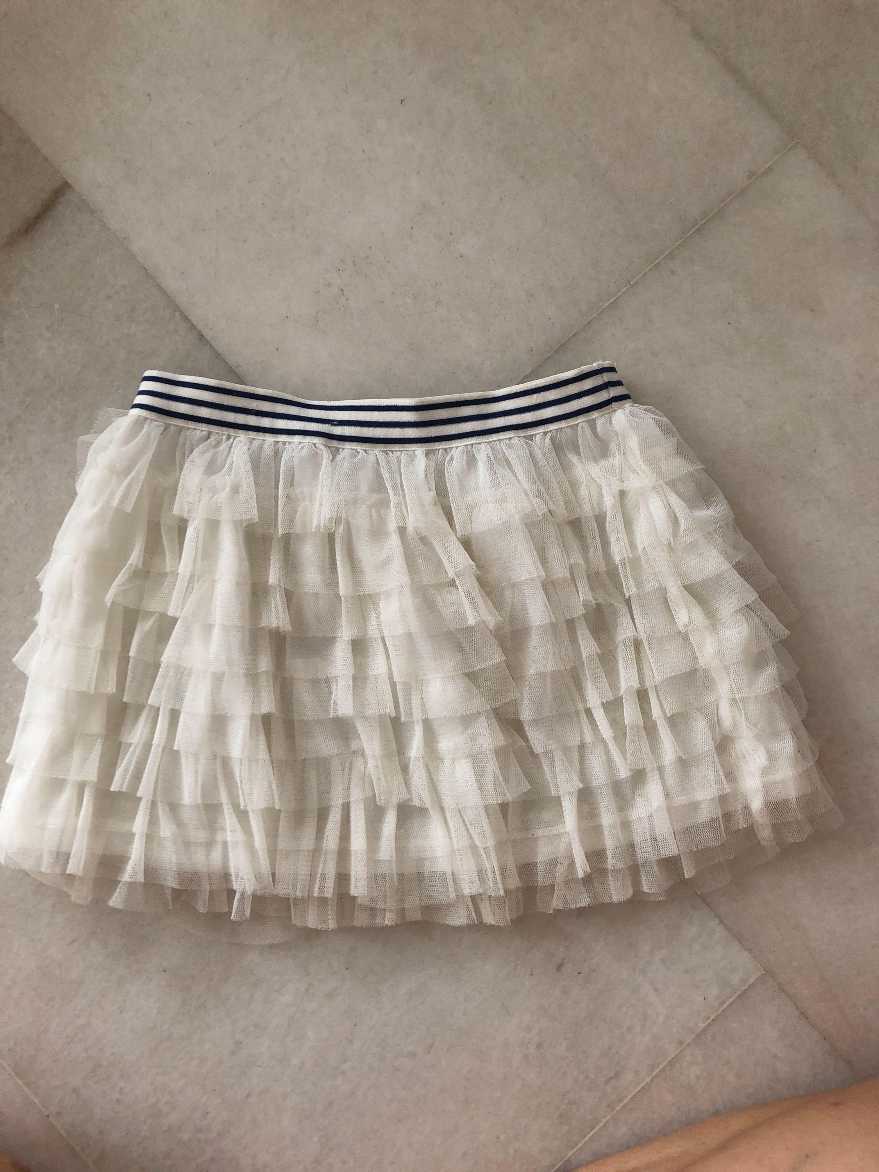 Gingersnaps white tulle skirt size 6 used Babies Kids Babies Kids Fashion on Carousell