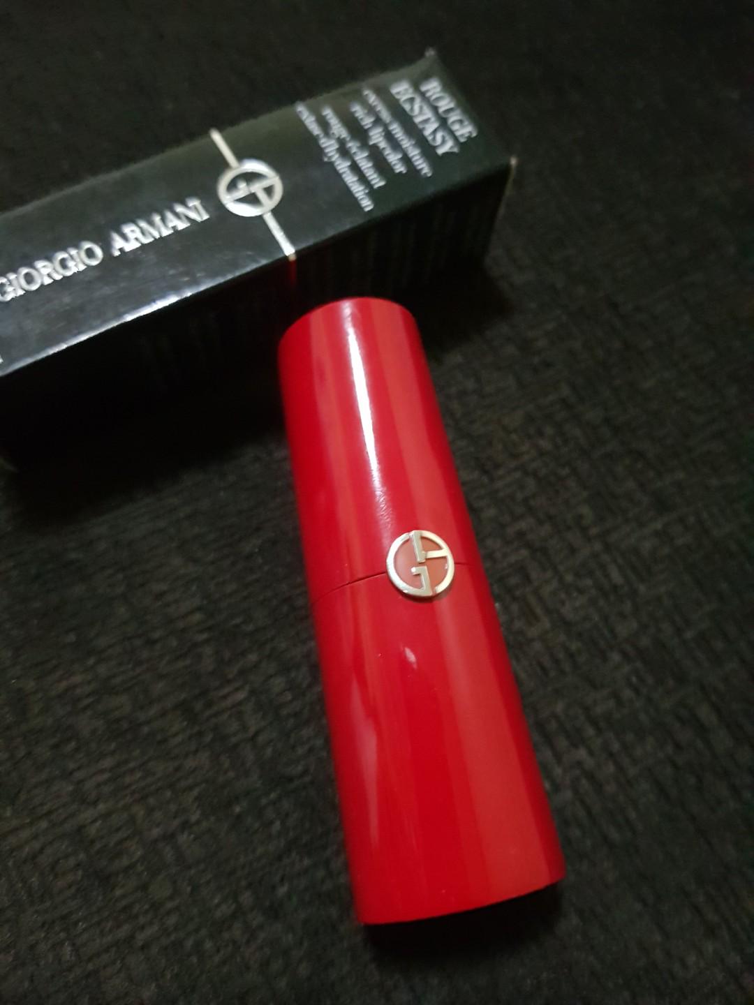 Giorgio Armani Lipstick (Category: Makeup) located in Manila. Submitted by queenbeea (Listing ID 179750835, Image 1). Description: Authentic Giorgio Armani Lipstick Kindly browse the photos for available shades.
