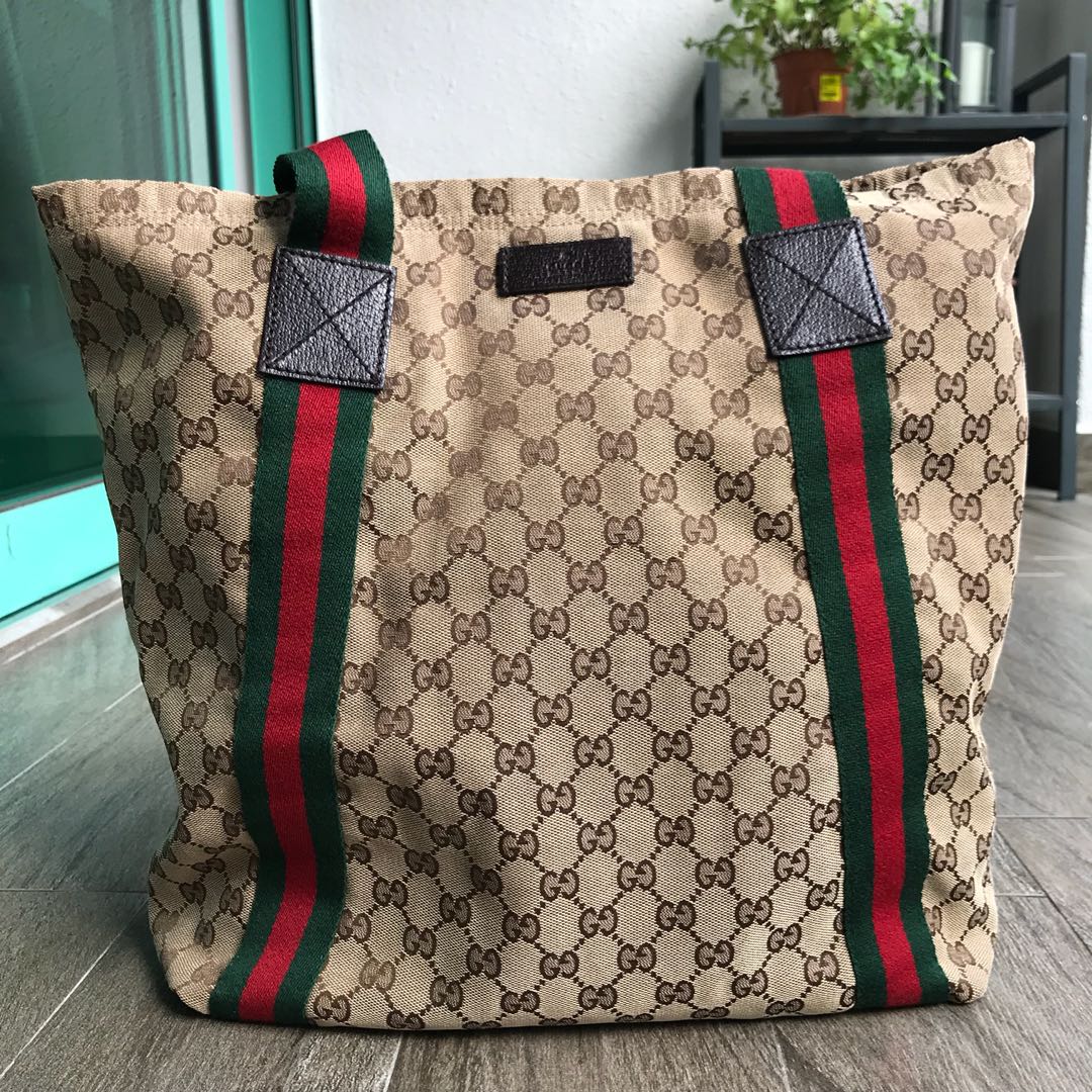 Gucci original best sale gg canvas tote