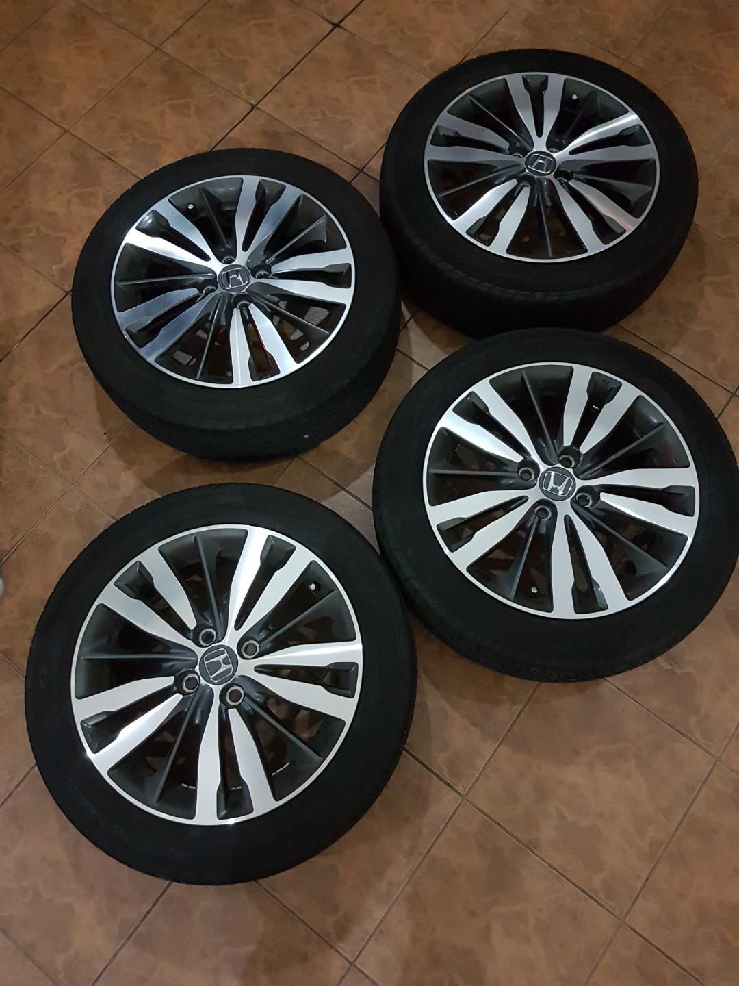 Honda Jazz (GK5) stock rims & tires, Car Accessories, Tyres & Rims on