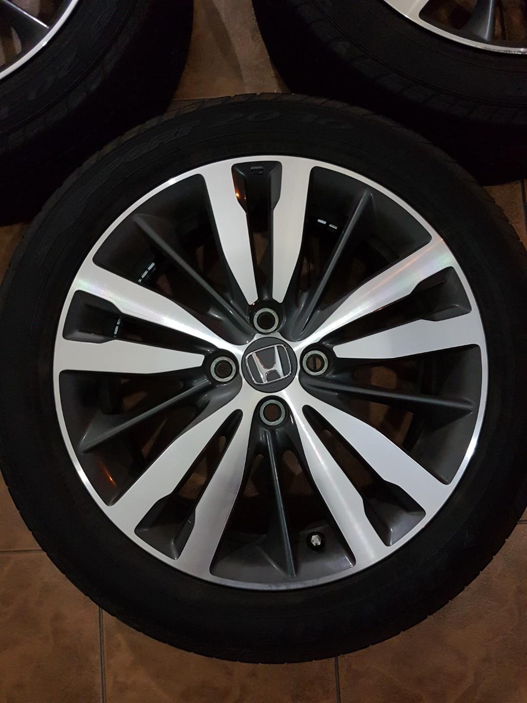 Honda Jazz (GK5) stock rims & tires, Car Accessories, Tyres & Rims on