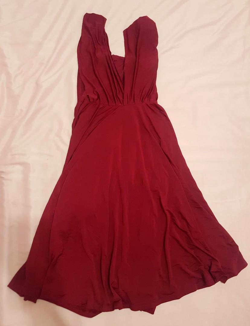 infinity dress for kids maroon