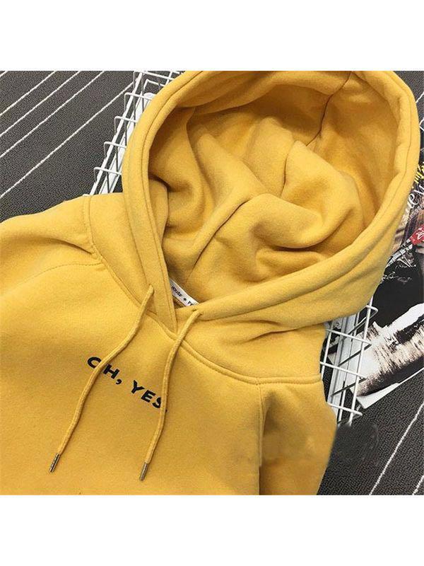 Oh yes yellow hoodie top