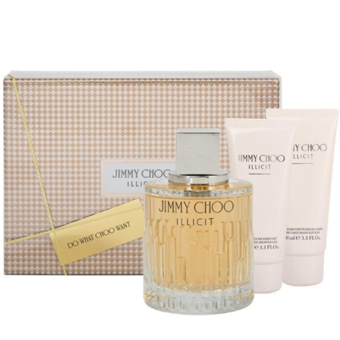 Authentic Jimmy Choo Illicit Eau De Parfum 100ml Spray 3 Piece Set Health Beauty Perfumes Deodorants On Carousell