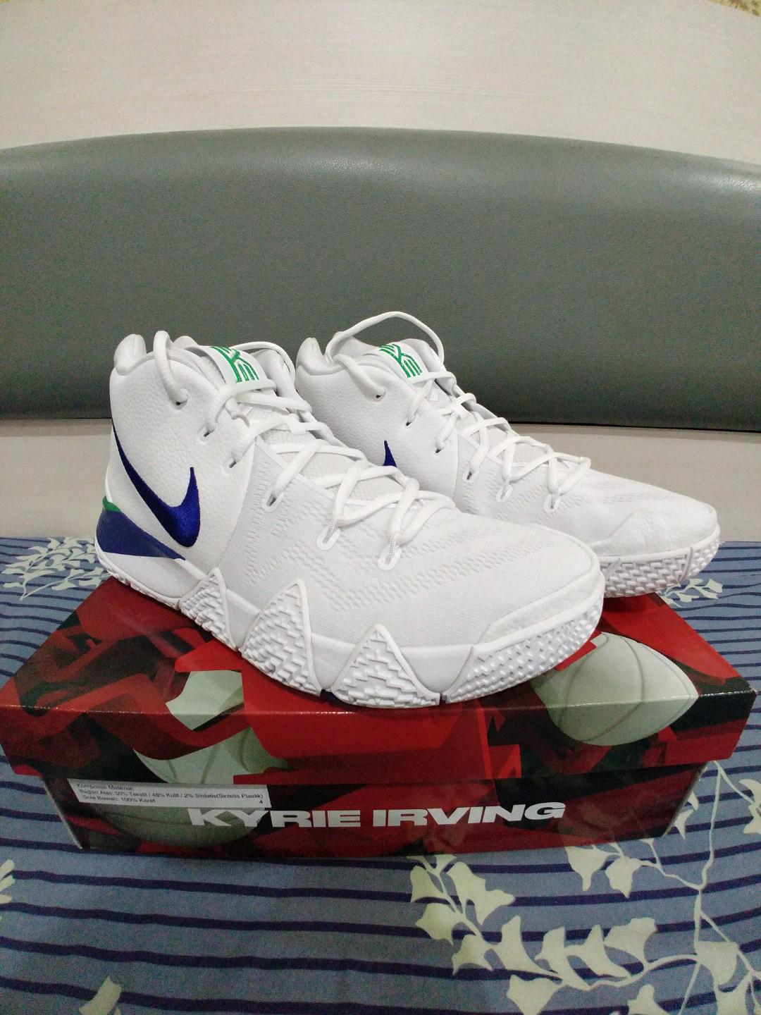 kyrie 4 white deep royal blue