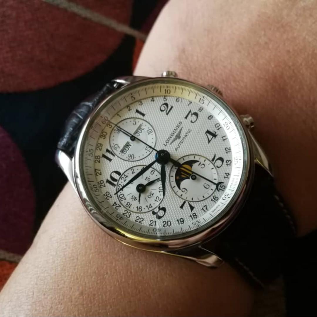 LONGINES Master Collection Moon phase Chronograph Triple Calendar Swiss ...