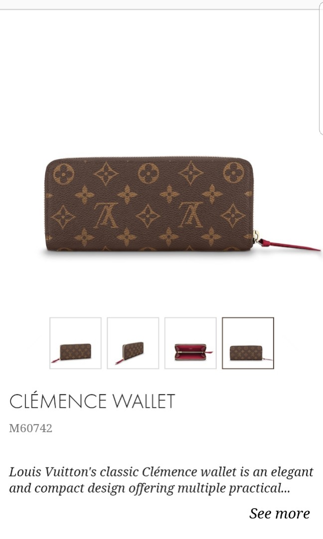 Lv clemence wallet price singapore clearance