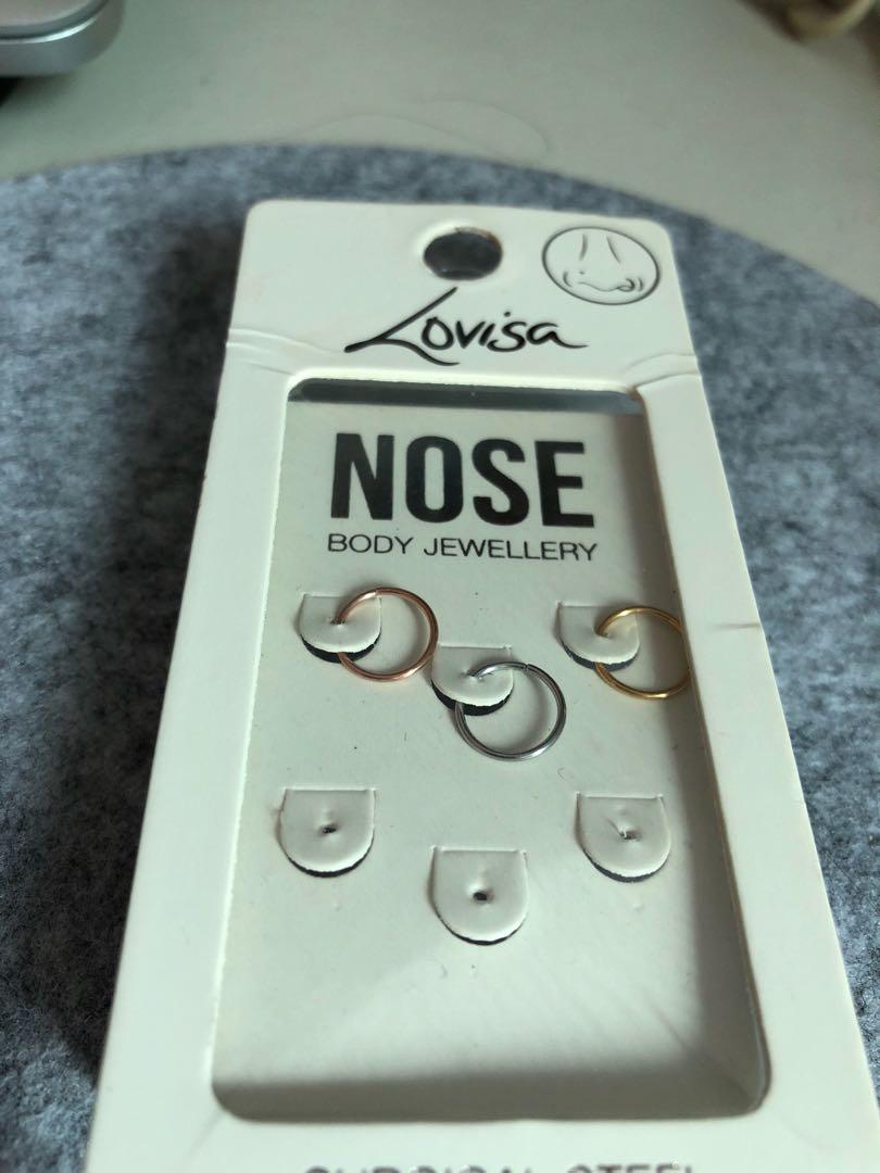 Lovisa Nose Rings Piercing , Women's Fashion, Watches & Accessories