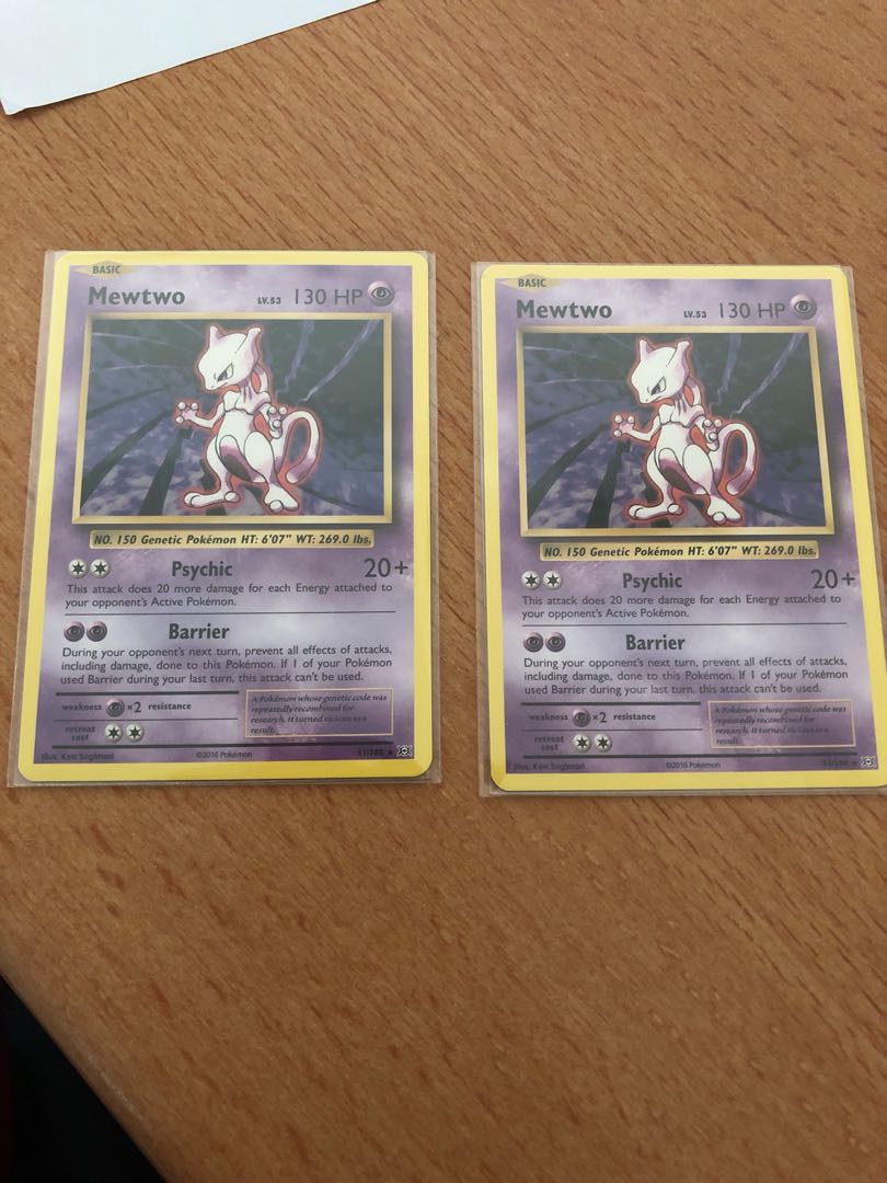Mewtwo Rare From Pokemon Evolution Toys Games Board Games Cards On Carousell