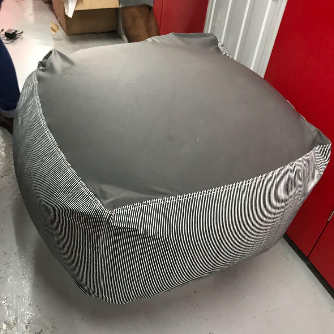 Muji Bean Bag with Hickory/Denim Cover, Furniture & Home Living, Home