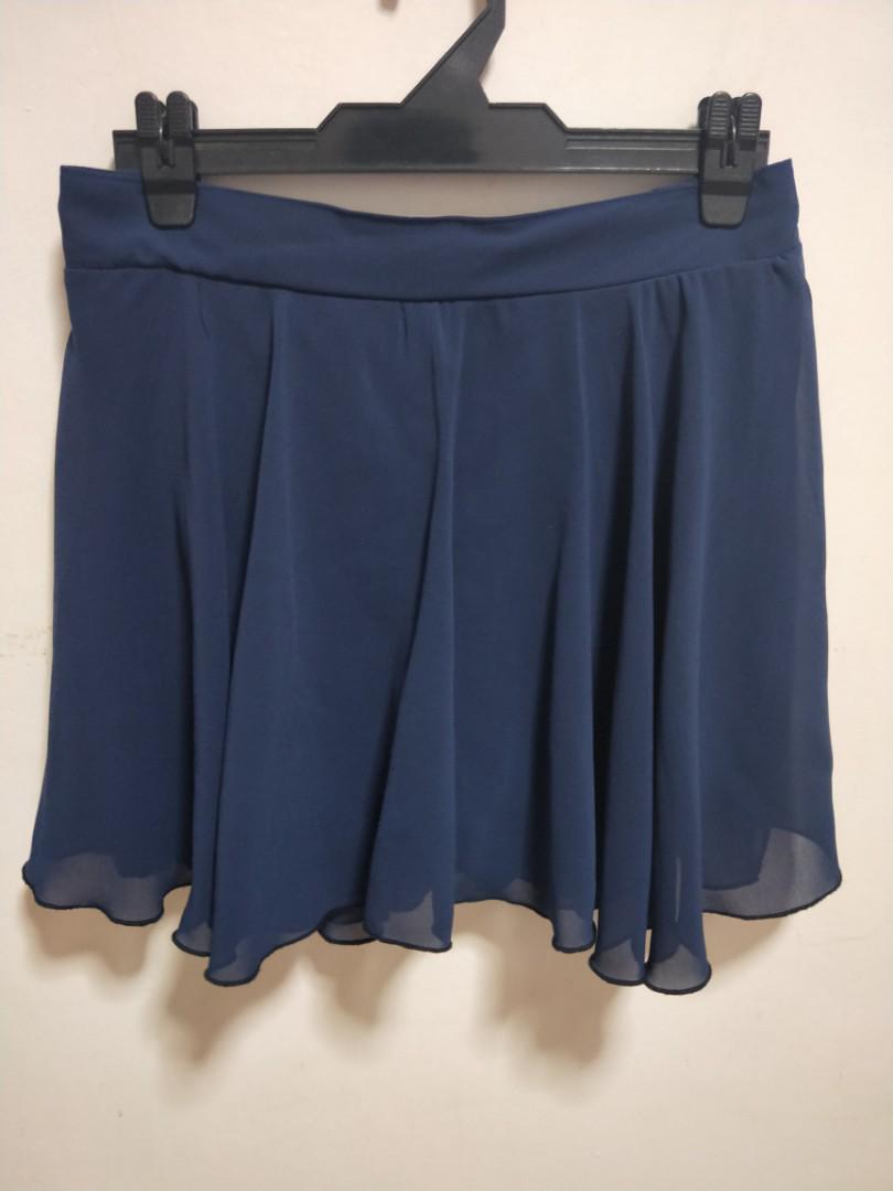 navy blue flowy skirt