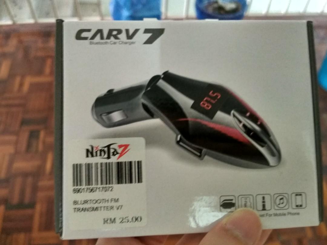 New Carv 7 Ninjaz Bluetooth Fm Transmitter Electronics Others On Carousell