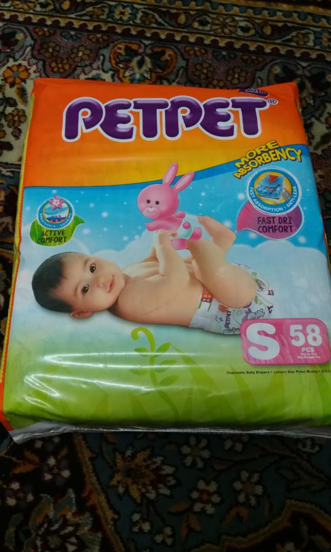 Pampers petpet saiz s 58pcs 1pack Babies Kids Bathing