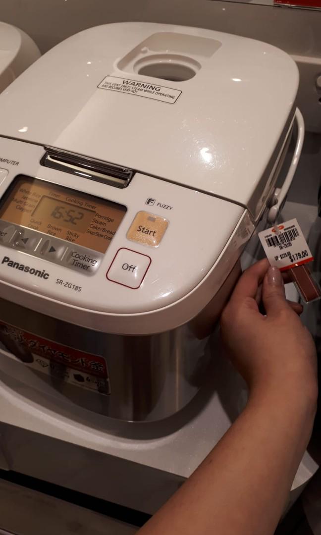 Panasonic electric rice cooker SRZG185, TV & Home Appliances, Kitchen