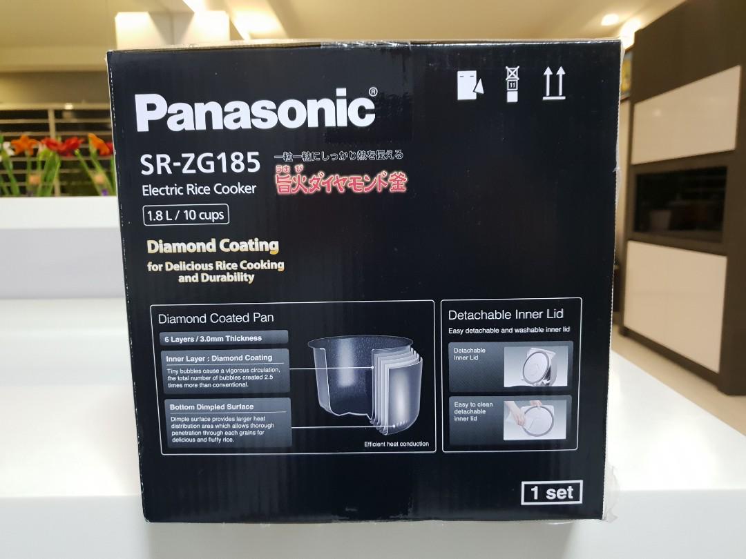 Panasonic electric rice cooker SRZG185, TV & Home Appliances, Kitchen