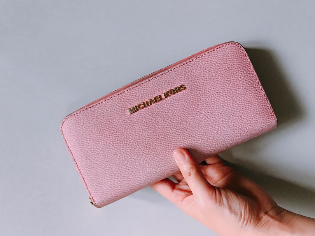 pink mk wallet