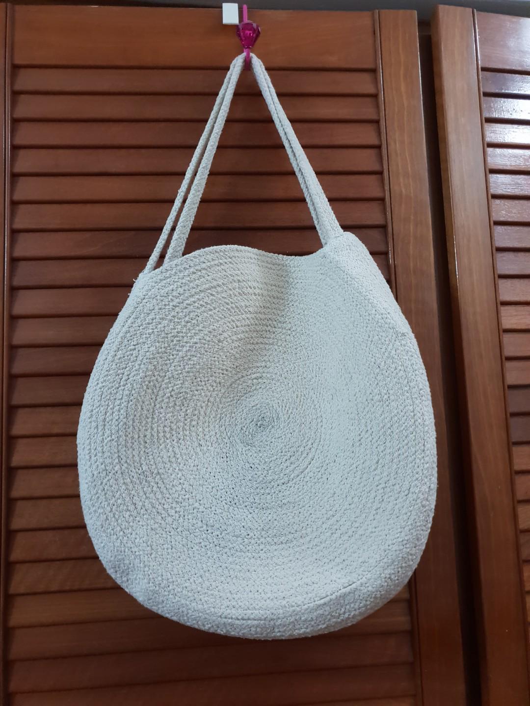 Mango round top shopper bag