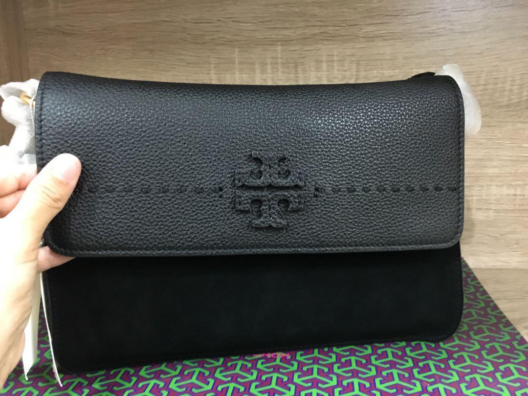 Tory burch mcgraw mixed suede shoulder bag sales