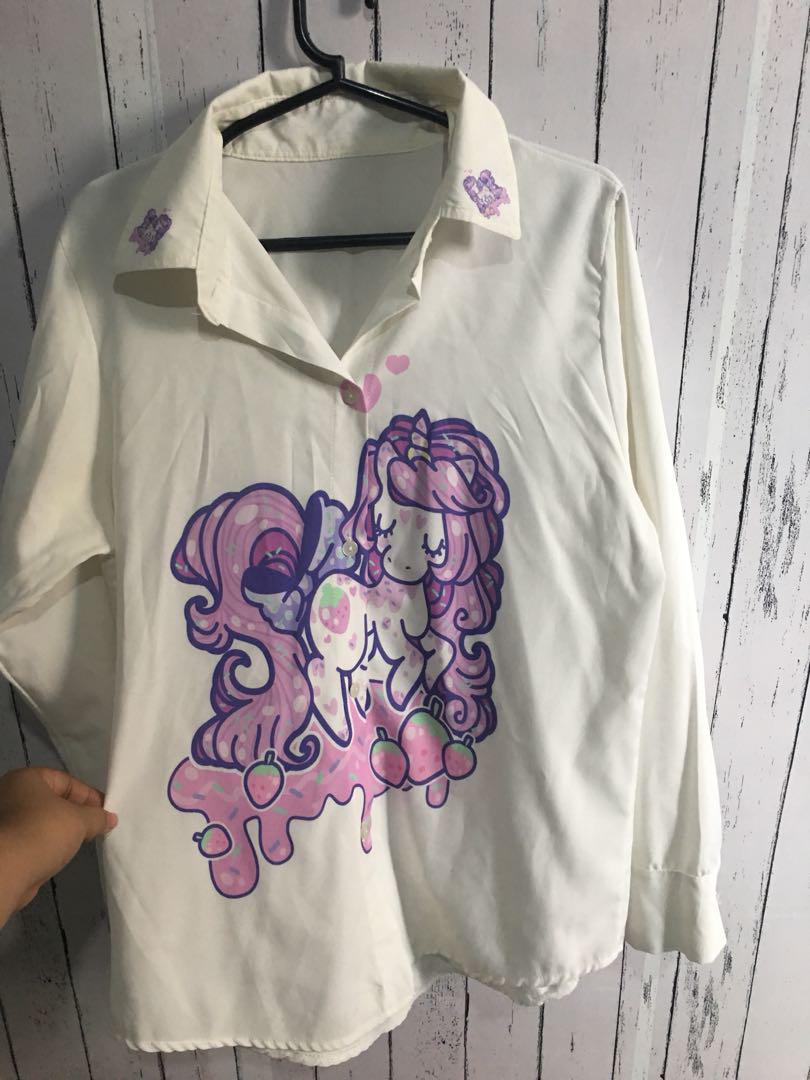 Unicorn Long Sleeveless Purple (Category: Sleeveless) located in Marikina City. Submitted by errthingmustgo (Listing ID 174832573, Image 1). Description: Cute chiffon long sleeves Doesnt fit anymore Used but not abuse ☺️ #garagesale3.