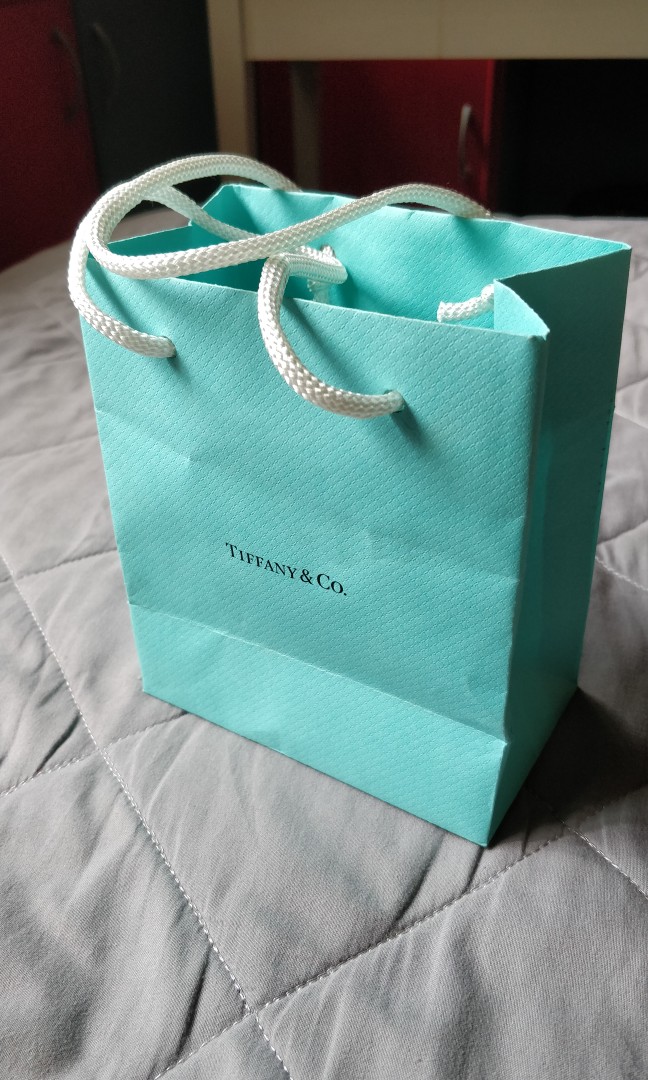 Authentic Tiffany & Co. Turquoise Blue Paper Shopping Bag Gift Bag