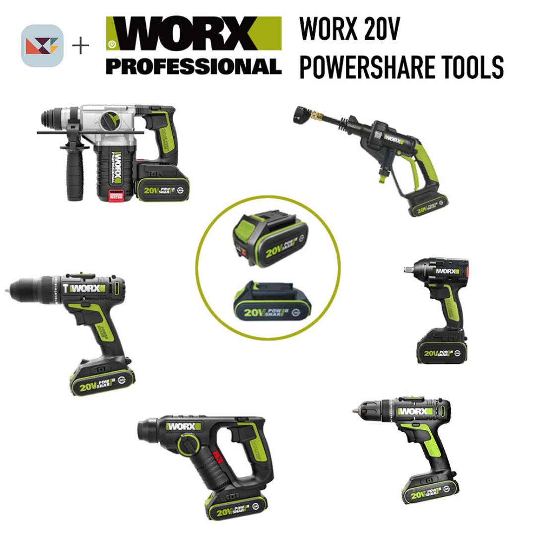WORX Professional 20v Battery Powershare Tools