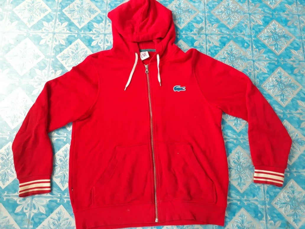 Zip hoodie lacoste live, Fesyen Pria 