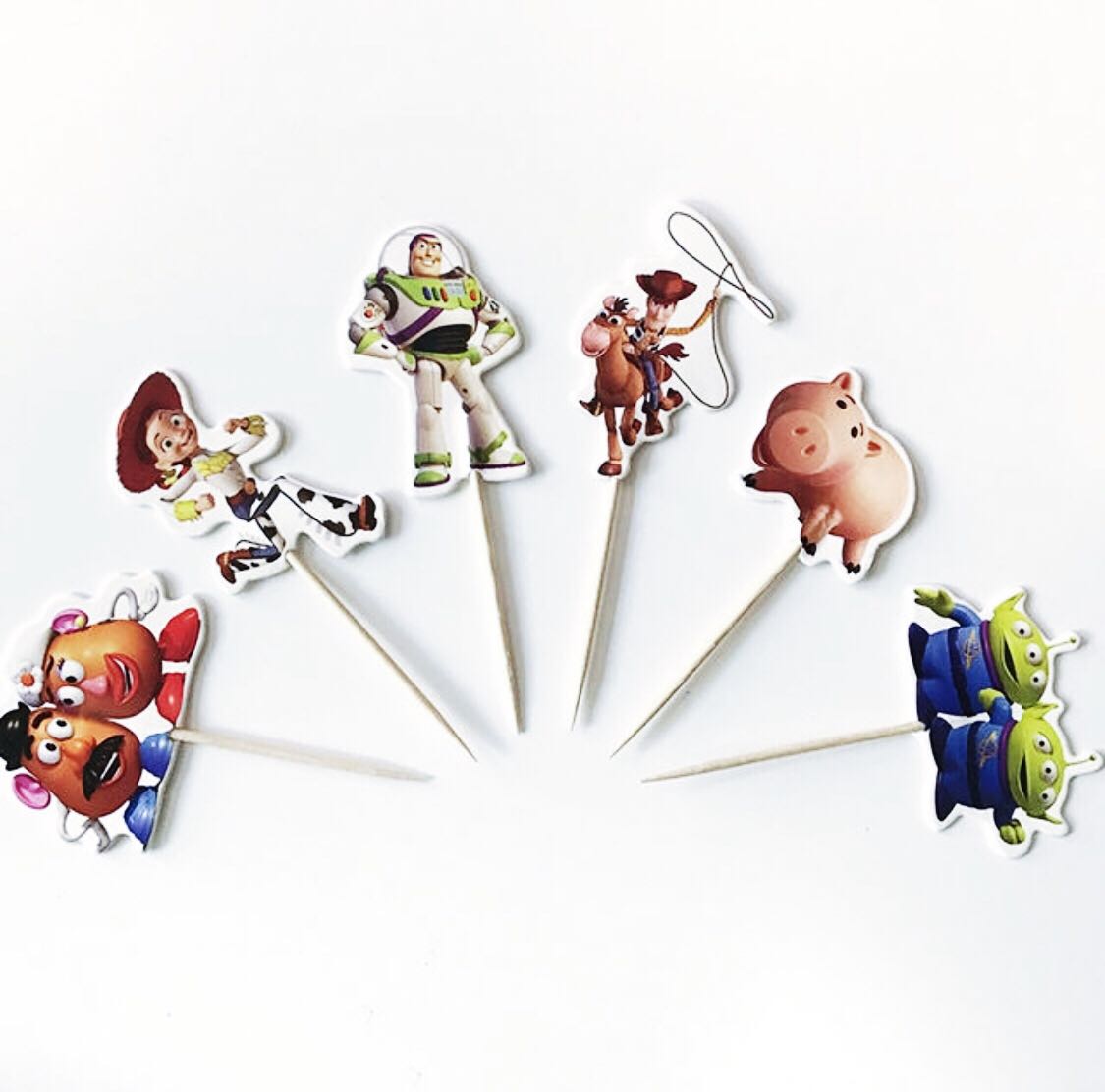 12 Pcs Toy Story Woody Buzz Lightyear Aliens Cupcake Topper Cake