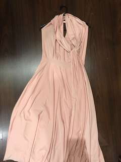 Baby Pink Mid-Length Infinity Dress
