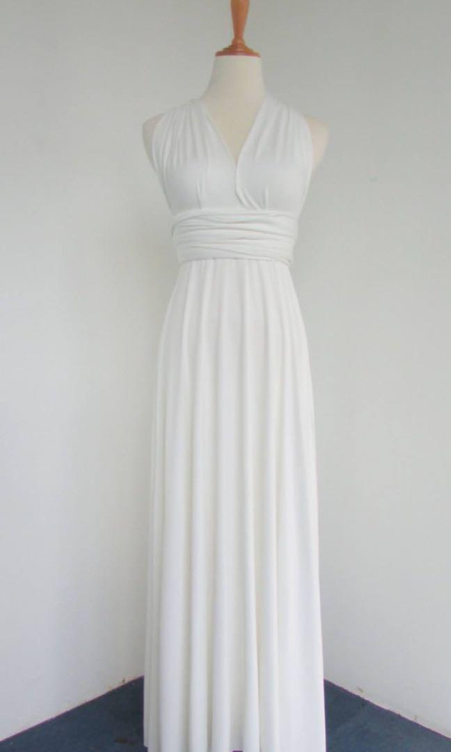 white infinity dress