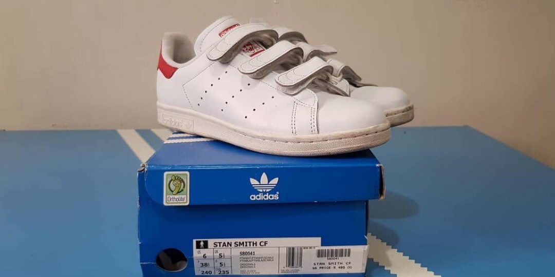 stan smith red velcro