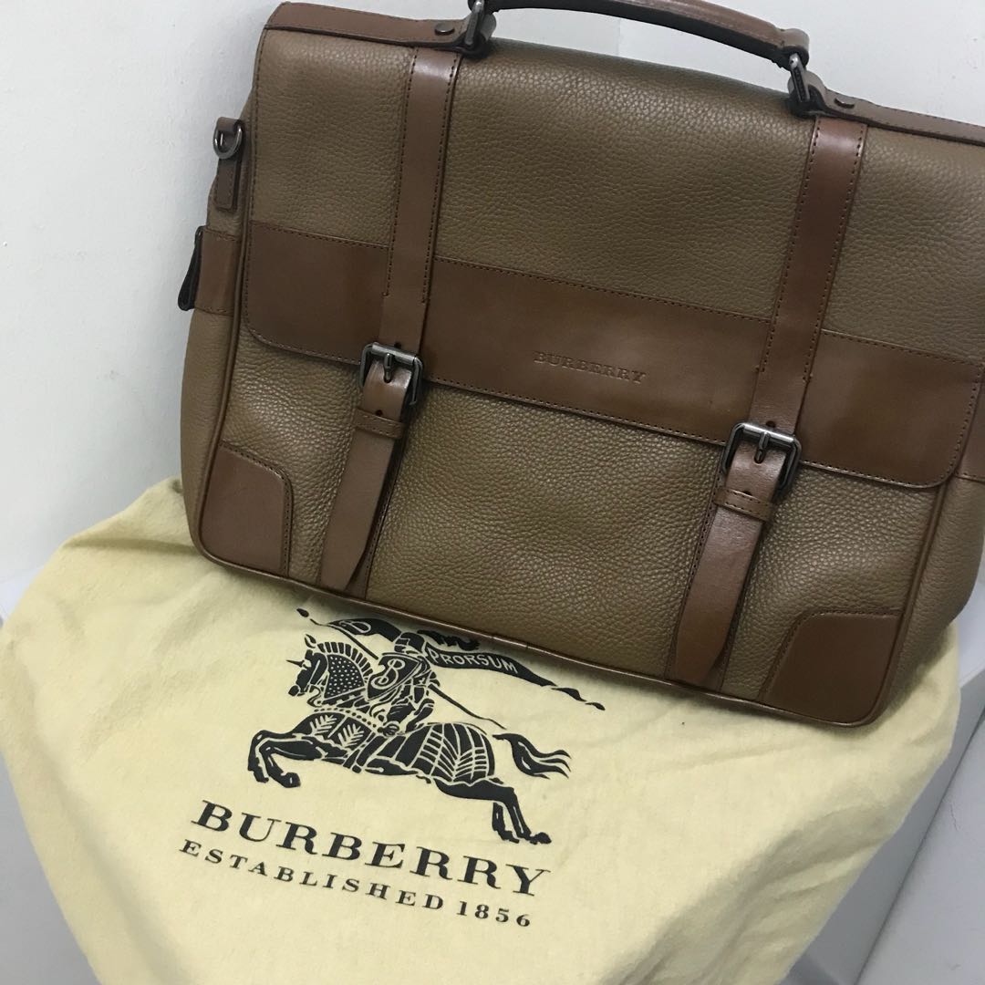 burberry leather briefcase