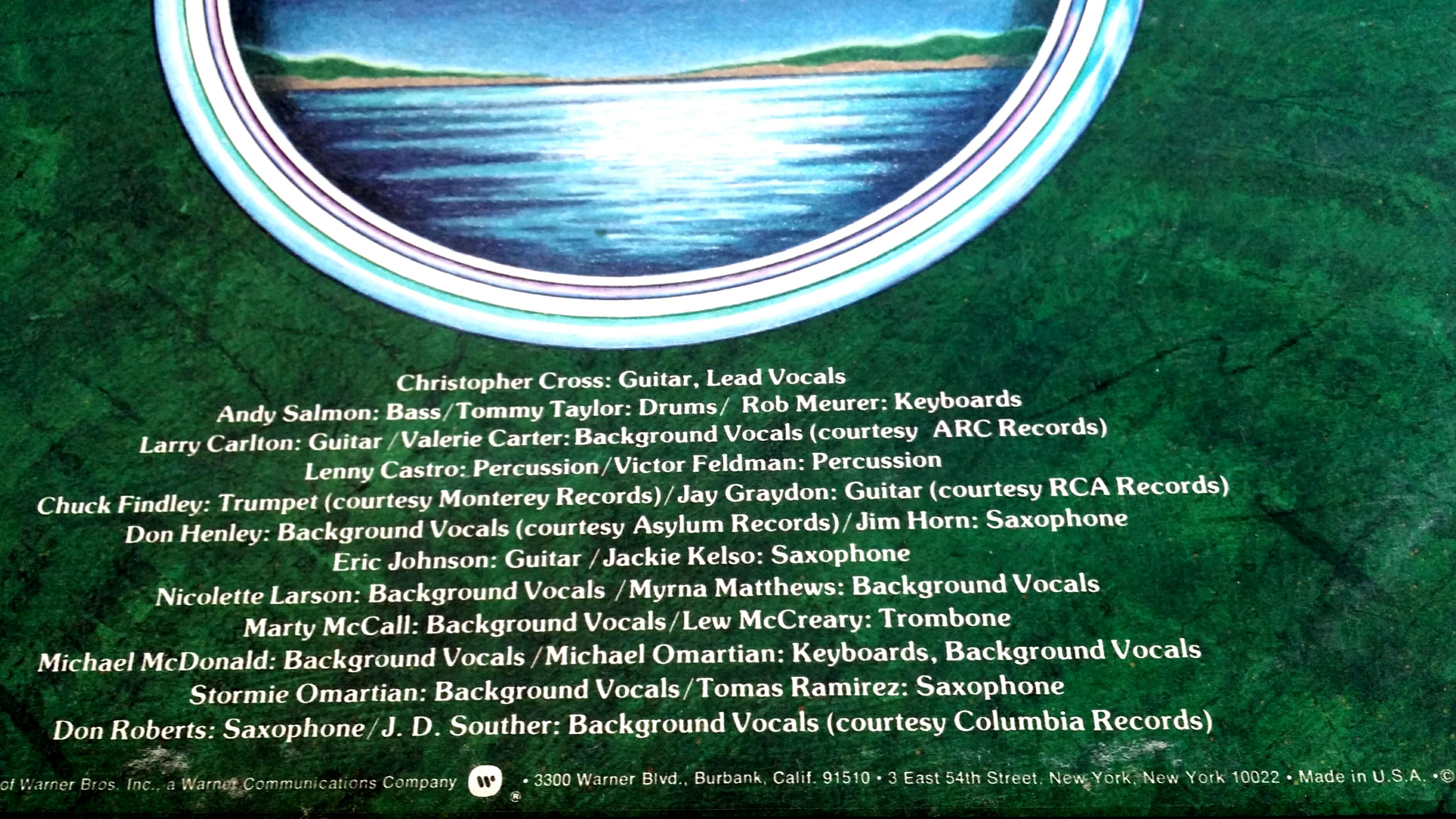 CHRISTOPHER CROSS. sailing (Best album of the year 1980) vinyl record