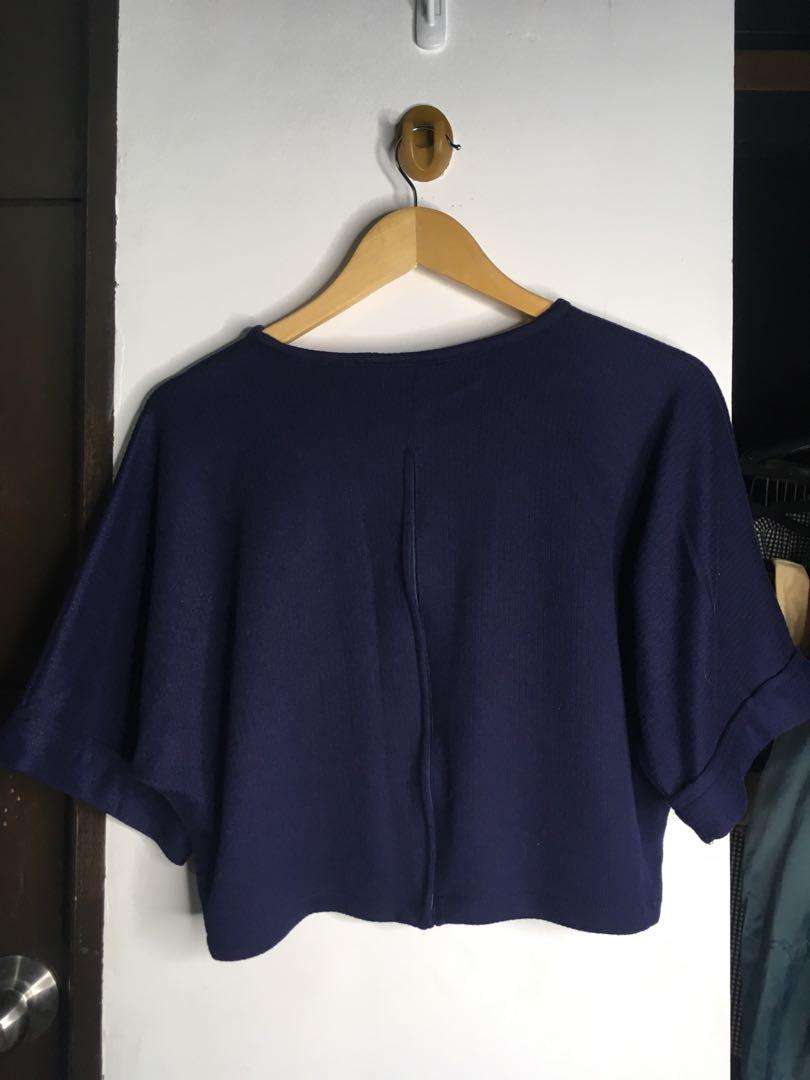 Dark blue crop top plus size (Category: Others Tops) located in Marikina City. Submitted by reesespieces1 (Listing ID 179841857, Image 2). Description: Used once only.