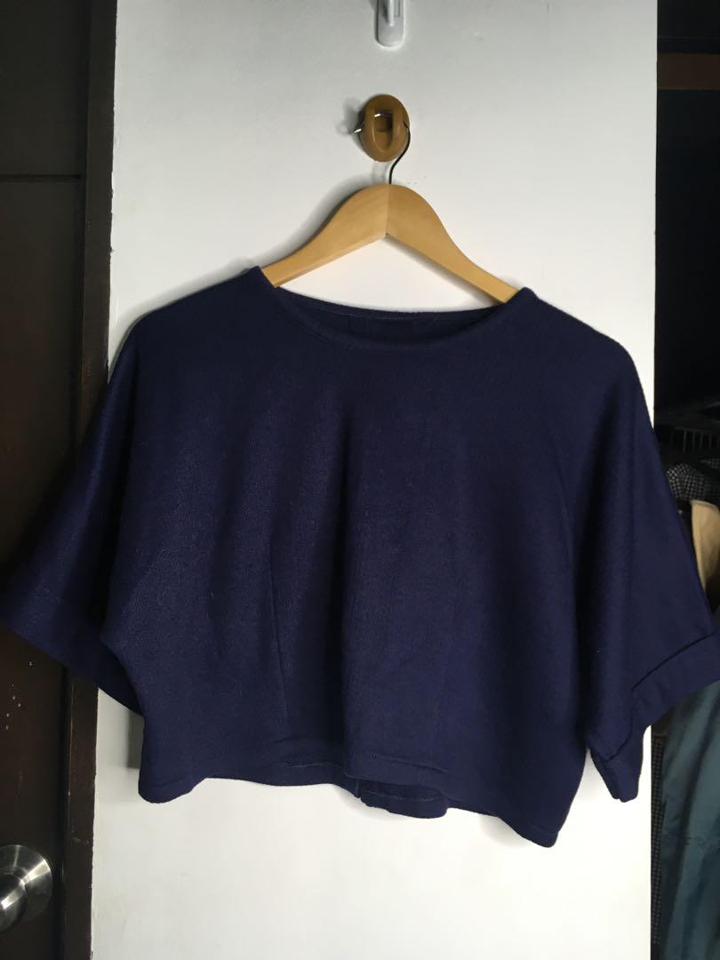 Dark blue crop top plus size (Category: Others Tops) located in Marikina City. Submitted by reesespieces1 (Listing ID 179841857, Image 1). Description: Used once only.