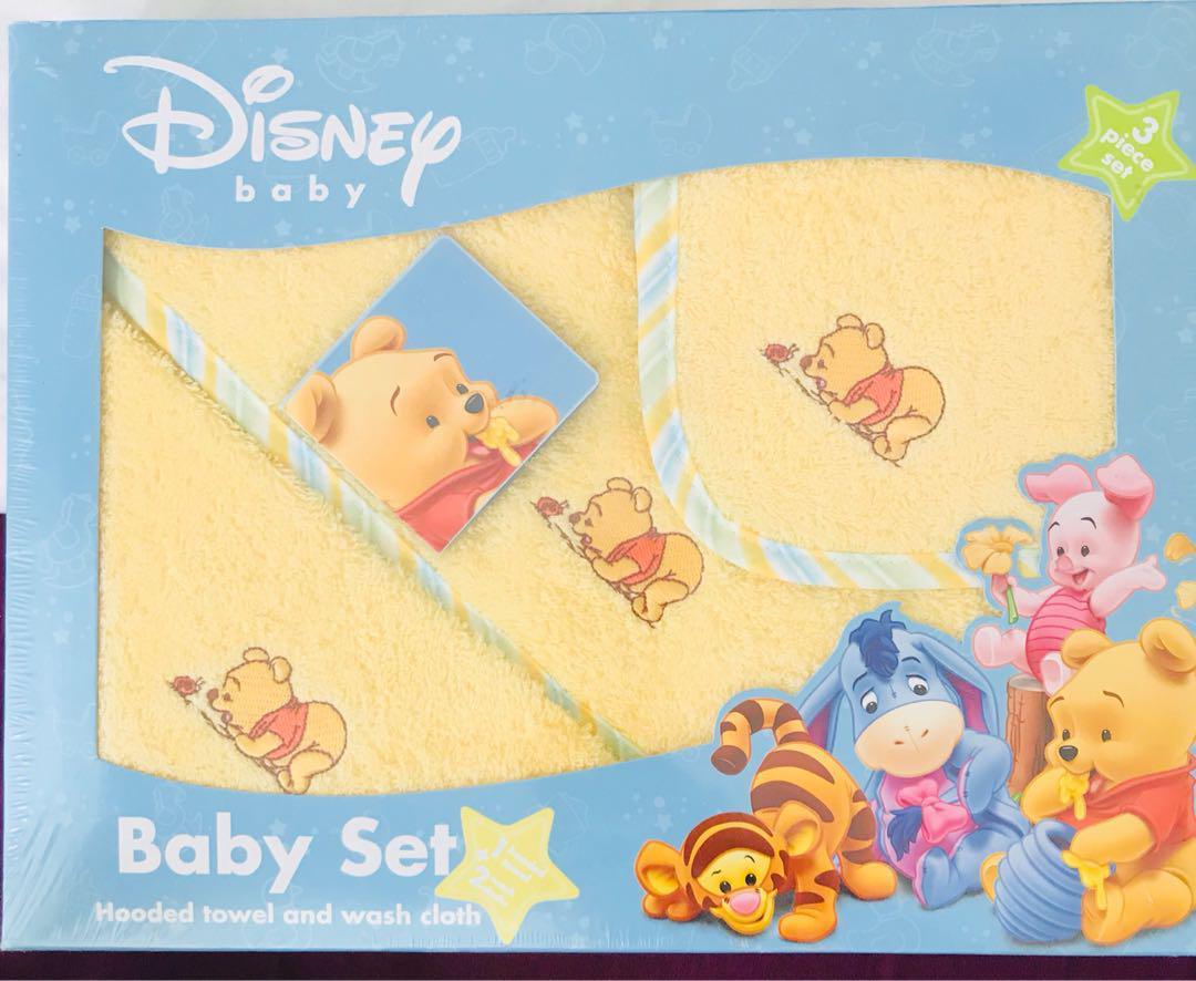 Disney Baby Pooh Bath Towel Set Babies Kids Bathing Changing Other Baby Bathing Changing Needs On Carousell