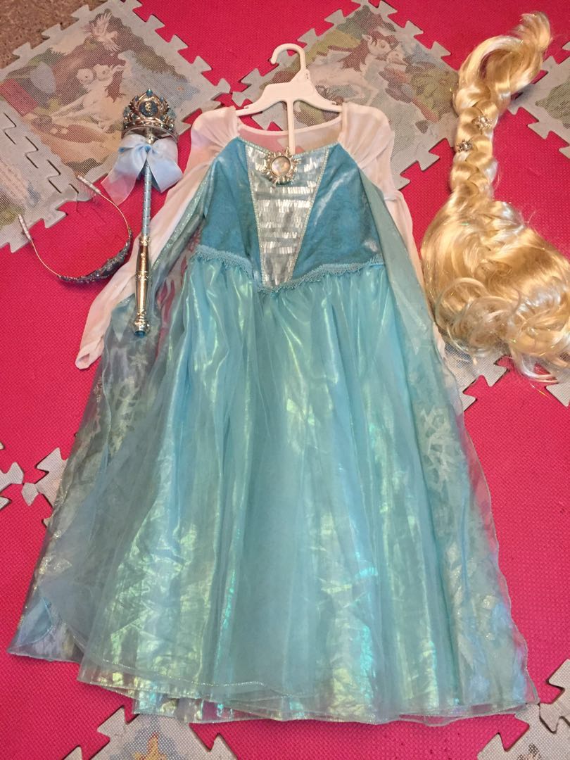 Elsa Disney Princess Costume Set (Twice used only), Babies & Kids