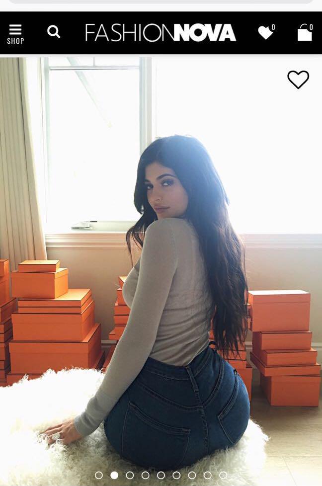 Fashion nova high waisted jeans top
