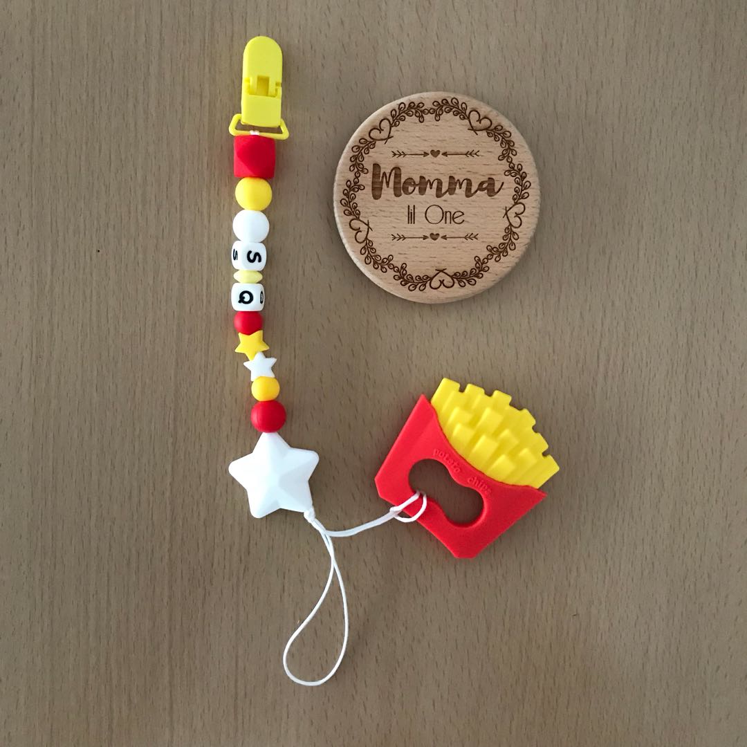 silicone teether with clip