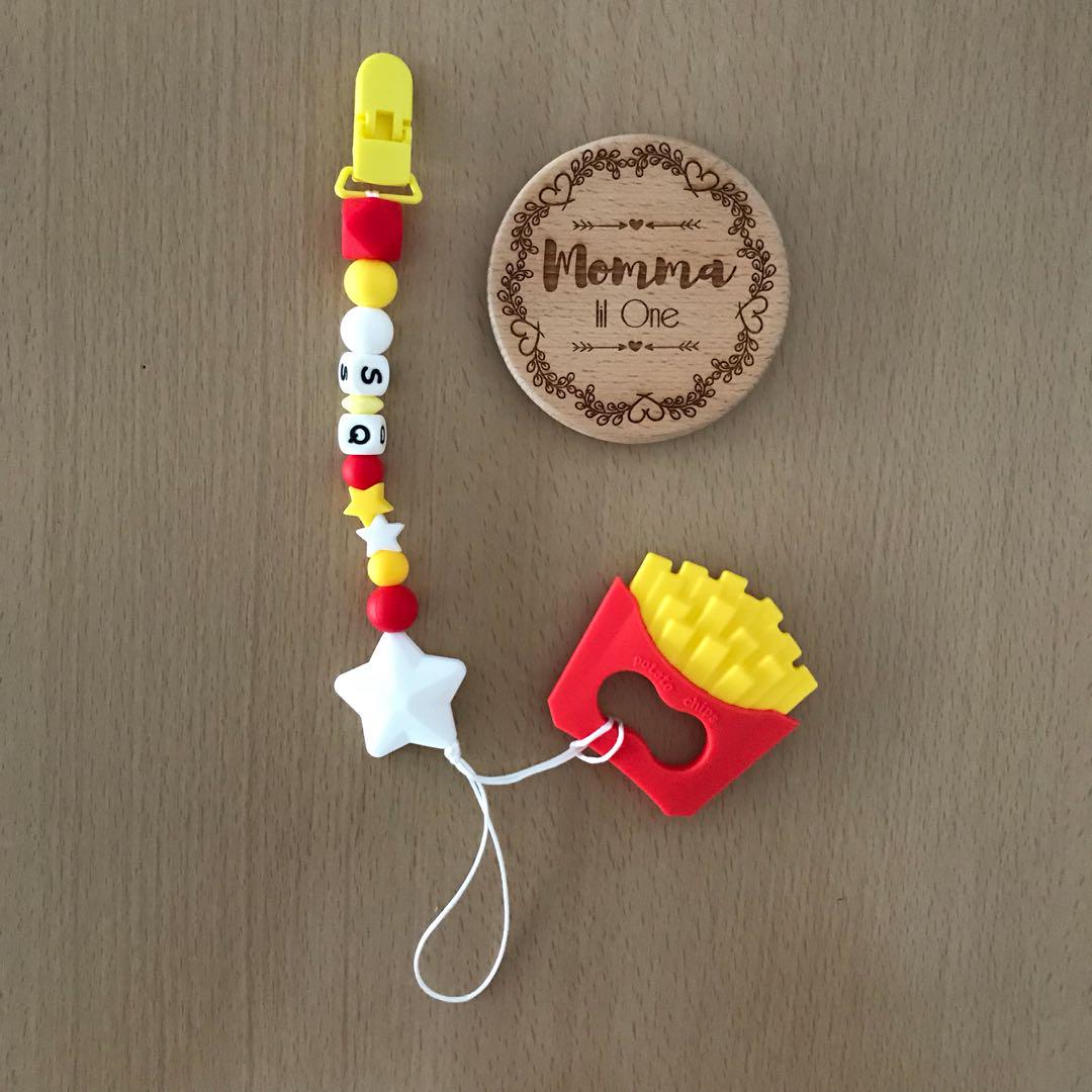 teether clip baby